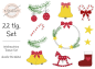 Preview: Weihnachten Tannen Set - doodle Stickdatei